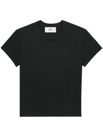 Ami Alexandre Mattiussi Ami De Coeur T-shirt Black Unisex In Black  