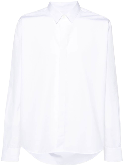 Ami Alexandre Mattiussi Ami-de-coeur-motif Cotton Shirt In White