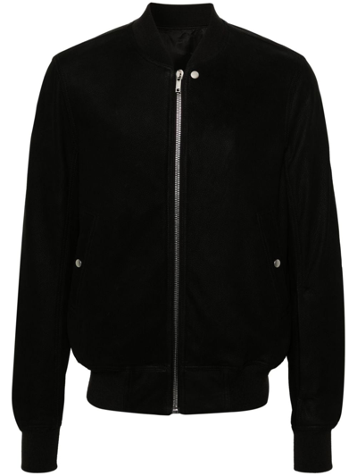 Rick Owens Cropped Bomber Jacket In Black