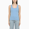 Bottega Veneta Ribbed-knit Tank Top In Light Blue