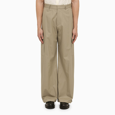 OFF-WHITE OFF-WHITE™ BEIGE COTTON WIDE CARGO TROUSERS