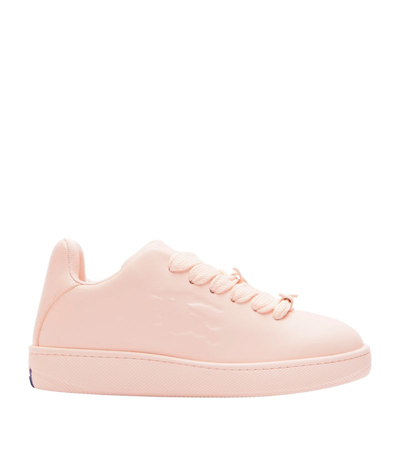 Burberry Leather Box Sneakers In Pink