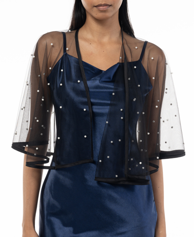 Inc International Concepts Women's Embellished Capelet, Created For Macy's In Black