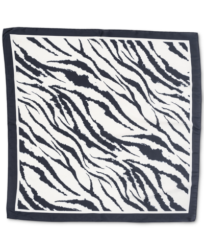 Inc International Concepts Women's Zebra Striped Square Scarf, Created For Macy's In Black