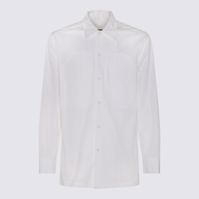 Jil Sander Man Shirt White Size 16 Cotton