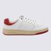 SAINT LAURENT SAINT LAURENT WHITE AND RED LEATHER SNEAKERS