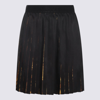 Versace Jeans Couture Watercolour Couture-print Pleated Miniskirt In Black