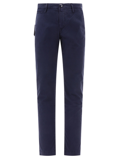 Jacob Cohen Tailored Trousers With Back Pockets And Belt Loops In Blue