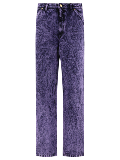 Marni Marble-dyed Denim Jeans In Blue