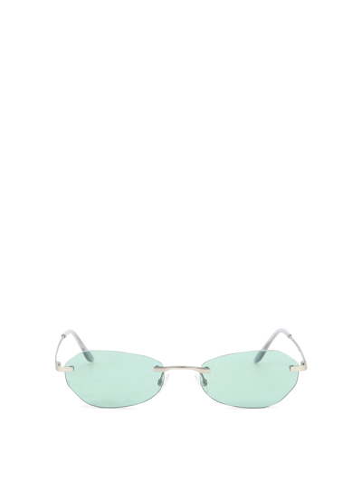 Our Legacy Adorable Oval-frame Sunglasses In Silver