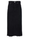 Agolde Hilla Denim Maxi Skirt In Blue