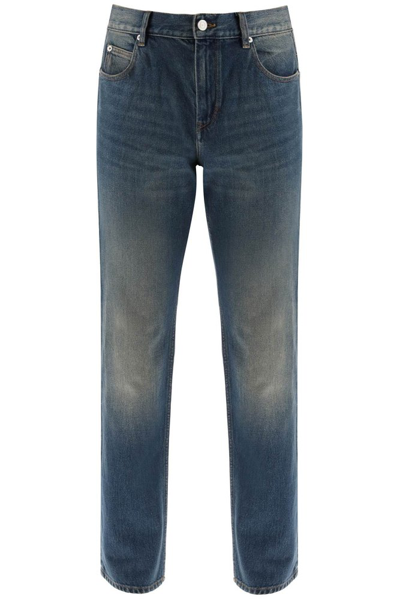 Isabel Marant Logo Patch Flared Jeans In Blue