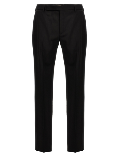 Saint Laurent Faille Trousers Black