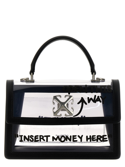Off-white Jitney 1.4 Clear Top-handle Bag In Transparent