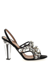 Moschino Black Maxi Crystal Slingback Heels