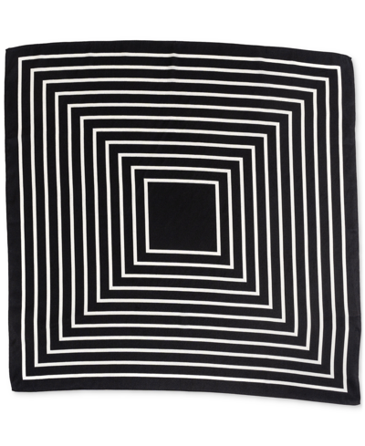 On 34th Women's Striped Bandana Scarf, Created For Macy's In Black