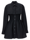 ALEXANDER WANG T SMOCKED MINI DRESSES BLACK