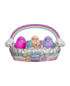 HATCHIMALS ALIVE, SPRING BASKET WITH 6 MINI FIGURES, 3 SELF-HATCHING EGGS, FUN GIFT AND EASTER TOY