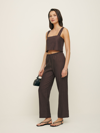 REFORMATION REMI CROPPED LINEN PANT