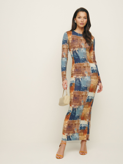 Reformation Tommie Knit Dress In Collage