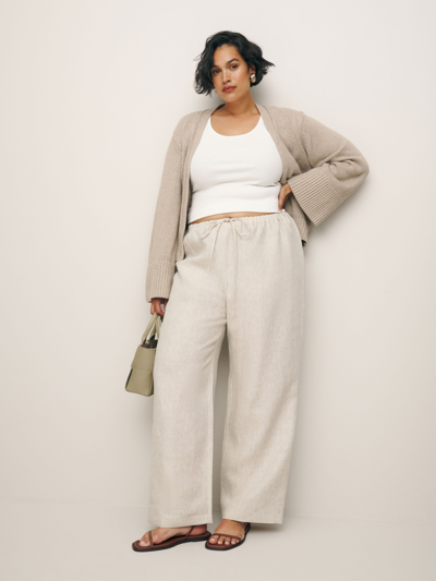Reformation Olina Linen Pant Es In Oatmeal