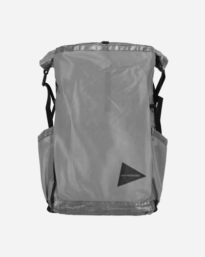 And Wander Dyneema Logo-patch Backpack In Grey