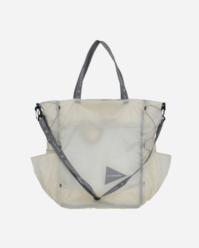 And Wander Sil Tote Bag Off In Metallic