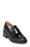 COLE HAAN WESTERLY BLOCK HEEL PENNY LOAFER