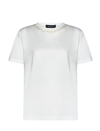 Fabiana Filippi Rhinestone Cotton T-shirt In White