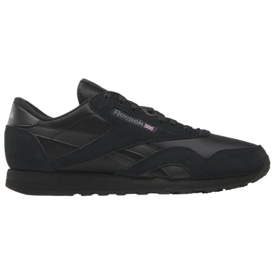 Reebok Men's Classic Nylon Casual Shoes In Black/black/grey