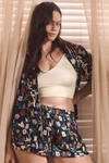 By Anthropologie Silky Pajama Shorts In Multicolor