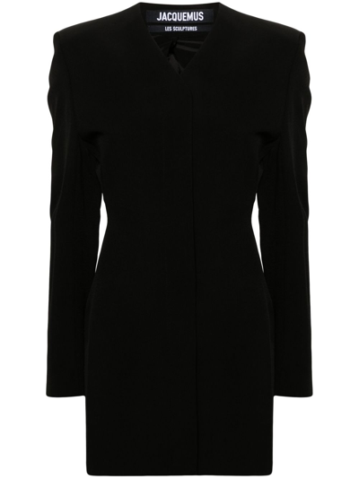 Jacquemus La Robe Cubo Blazer Minidress In Black