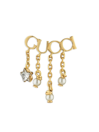 Gucci Gold-tone Logo Lettering Single Earring