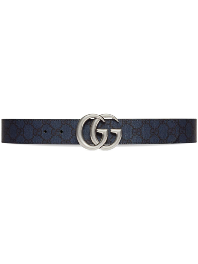 Gucci Marmont Double G 双面腰带 In Black