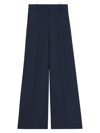 THEORY WOMEN'S OXFORD WOOL-BLEND HIGH-RISE TROUSERS
