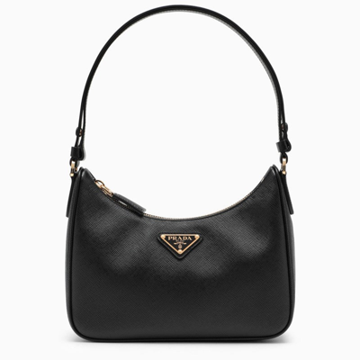 Prada Women's Re-edition Saffiano Leather Mini Bag In Black
