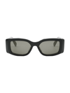 Celine Men's Triomphe Rectangular Acetate Sunglasses In Sblksmk