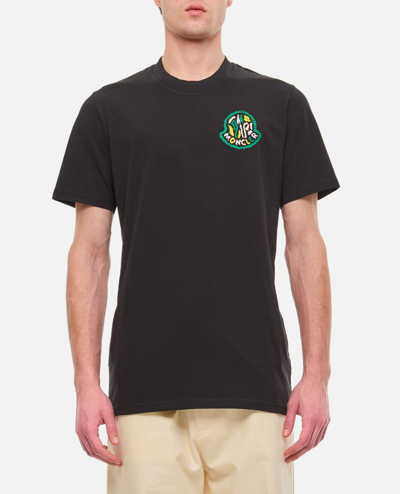 Moncler Logo Patch T-shirt In Black