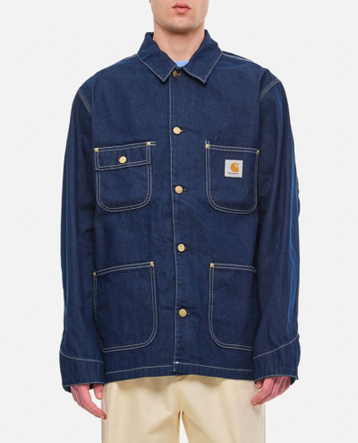 Carhartt Og Denim Chore Coat In Black