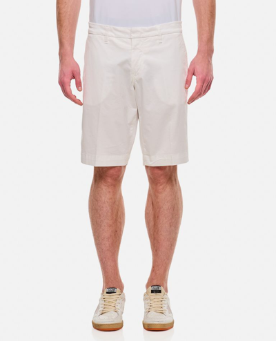 Fay Slim Fit Chino Shorts In White