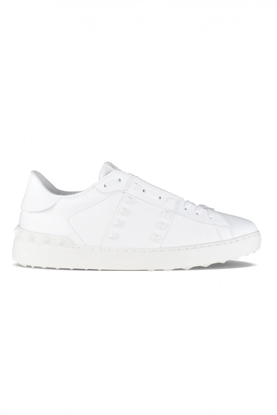 Valentino Garavani Valentino Rockstud Untitled Leather Sneaker In White