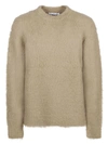 Acne Studios Regular Fit Wool Blend T-shirt In Brown