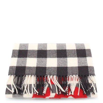 Acne Studios Scarves In Carbon Grey/red