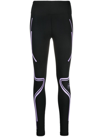 Adidas By Stella Mccartney Truepace Running Logo-print Leggings In Black