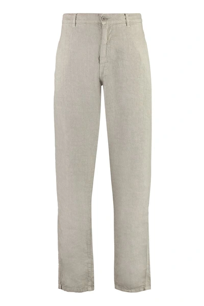 Aspesi Linen Trousers In Brown