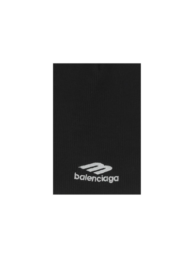 Balenciaga "3b Sports Icon" Beanie In Black