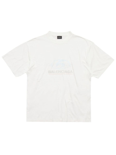 Balenciaga T-shirts & Tops In Whiteblue
