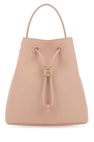 Burberry Small Drawstring Bucket Bag In Pink