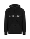 GIVENCHY GIVENCHY GIVENCHY HOODIE WITH DELAVÉ DESTROYED EFFECT