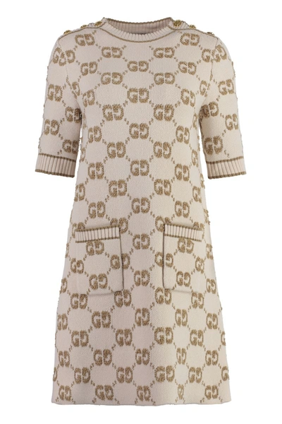 Gucci Dresses In Ivory/camel